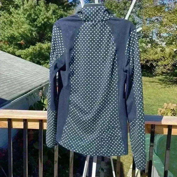 Lands End Sport 1/4 zip pullover with high collar, navy blue size 10 Tall - Picture 2 of 8